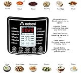 Aobosi 8-in-1 Elektrischer Schnellkochtopf Mehrfach nutzbarer Reiskocher mit 6 einstellbare Druckstufen,Warmhaltefunktion und 24 Stunden Timer Multifunktion |Kochtopf aus Edelstahl 6L/1000W - 2